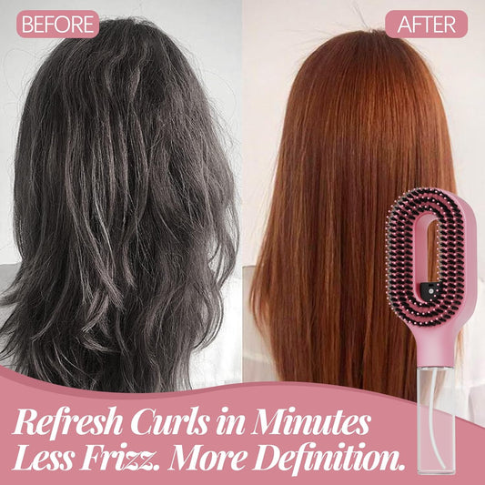 2-in-1 Water Spray Hair Brush - Detangling Mist Brush for Wet & Dry Hair