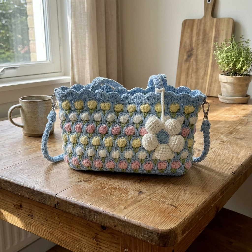 Flower Purse - Handmade Floral Handbag for Women