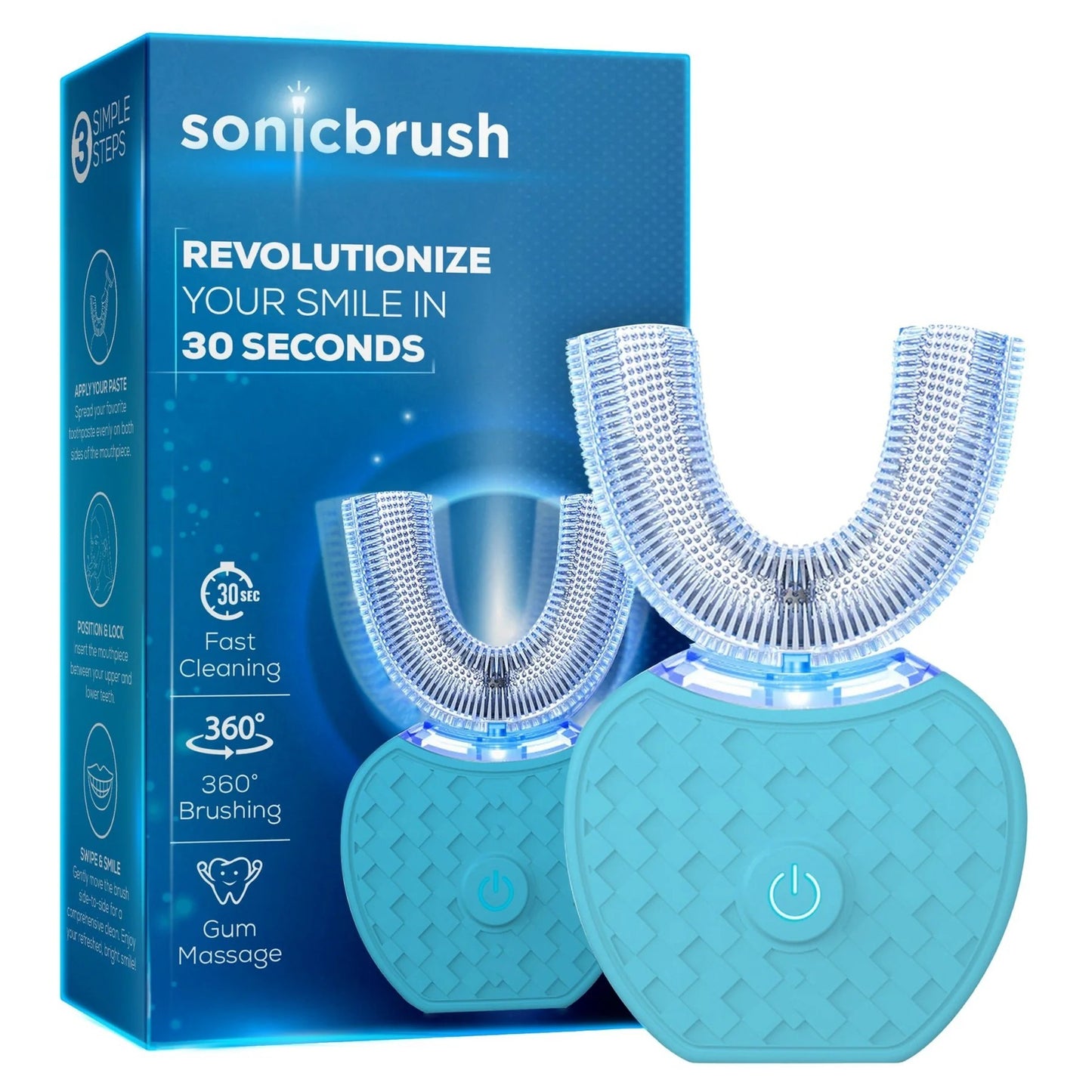 Sonic Brush® V5 - 360° Automatic Toothbrush | Clean All Teeth in 30 Seconds