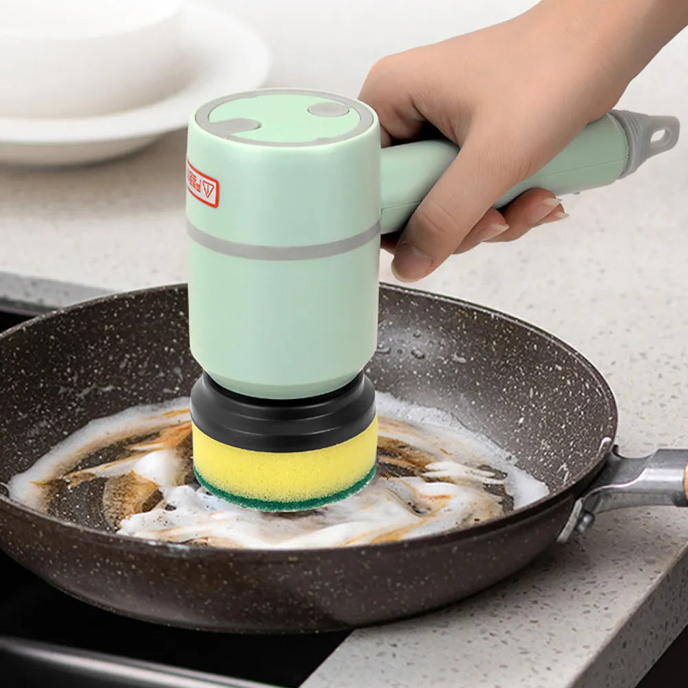 Electric Cleaning Brush with 6 Brush Heads