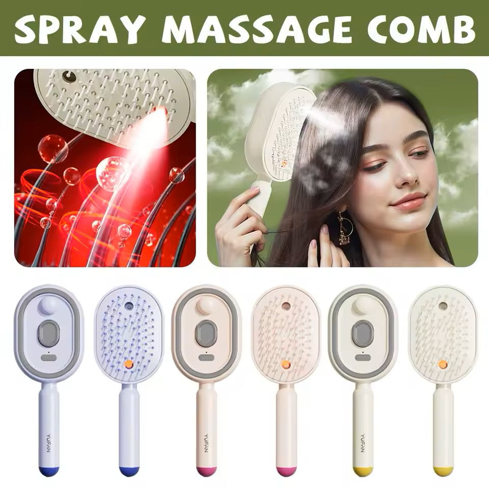 3-in-1 Electric Spray Massage Comb