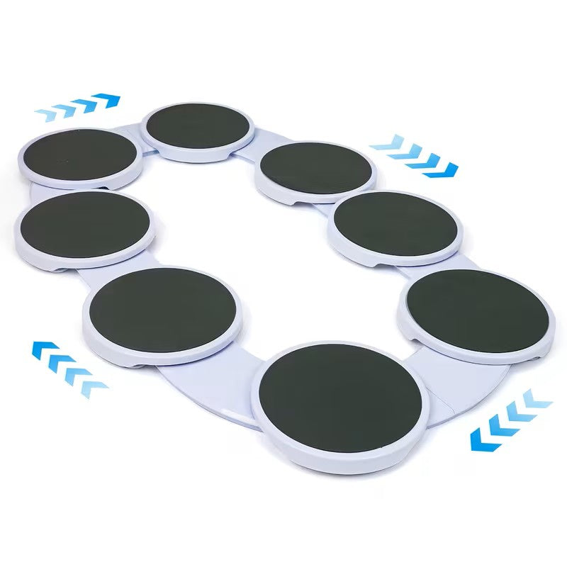 8pcs Rotating Dinner Plate Set - Expandable Lazy Susan Turntable Tray