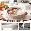 CAROTE Hot Pot with Divider Double Flavor Divided Stockpot