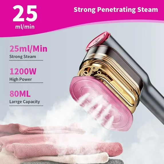 Dr.Flash 2-in-1 Handheld Garment Steamer - Portable Travel Steamer & Iron