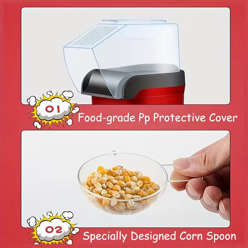 Mini Popcorn Maker - Compact Hot Air Popper