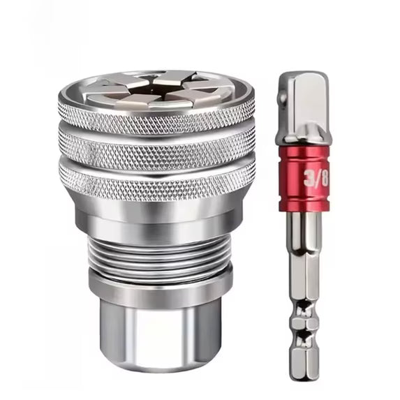 Universal Adjustable Socket Wrench Tool - 10-19mm with Power Drill Adapter