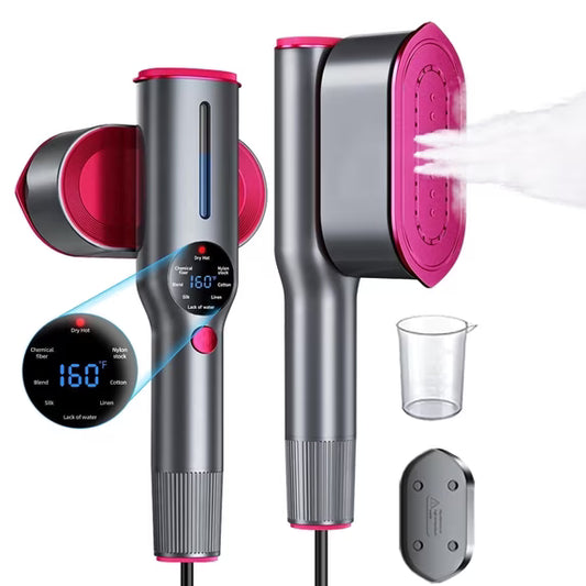 Dr.Flash 2-in-1 Handheld Garment Steamer - Portable Travel Steamer & Iron