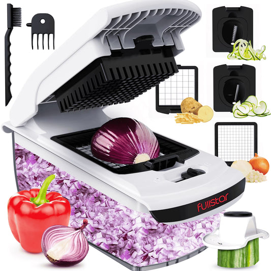 Fullstar 4-in-1 Vegetable Chopper - Food & Onion Chopper with Container