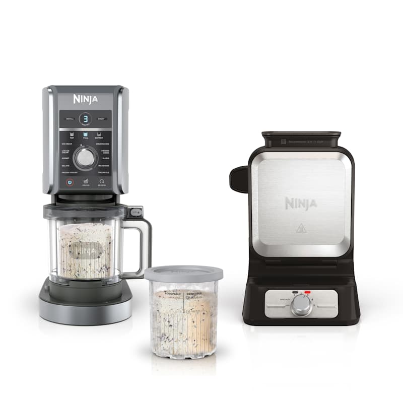Ninja CREAMi Deluxe 11-in-1 Ice Cream Maker & Waffle Maker Bundle