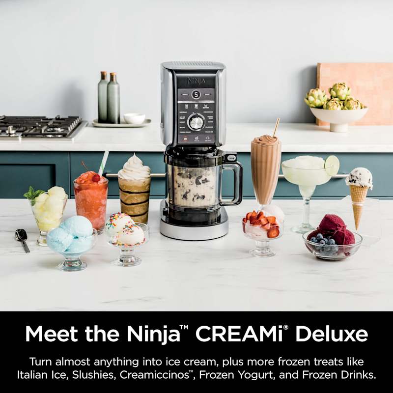 Ninja CREAMi Deluxe 11-in-1 Ice Cream Maker & Waffle Maker Bundle