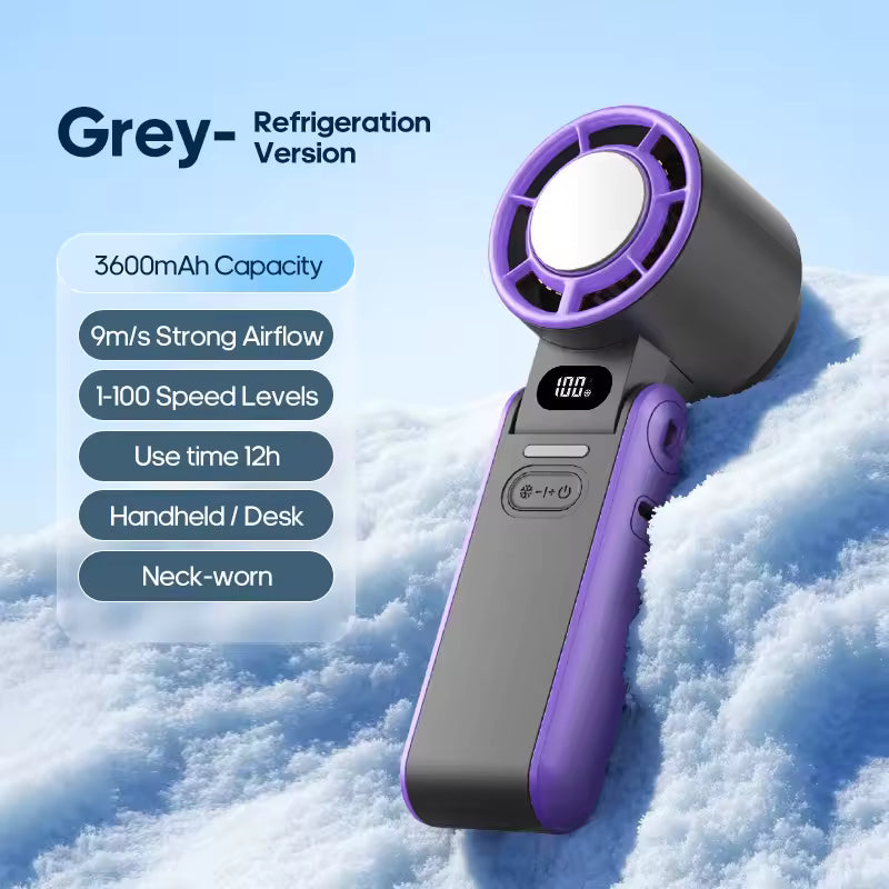 Portable Handheld Turbo Cooling Fan - 3600mAh Rechargeable Mini Fan