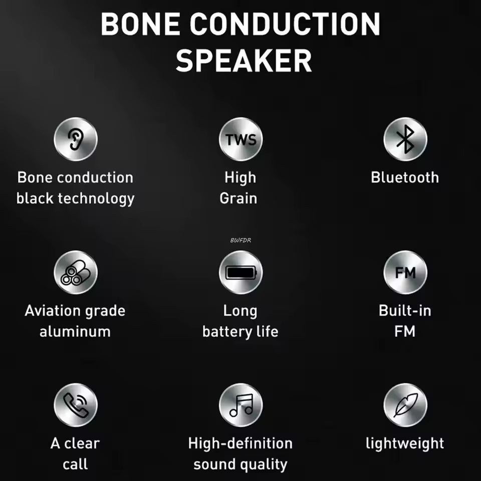 Hot Hummingbird Bone Conduction Speaker - Mini Bluetooth FM Radio Wireless Speaker