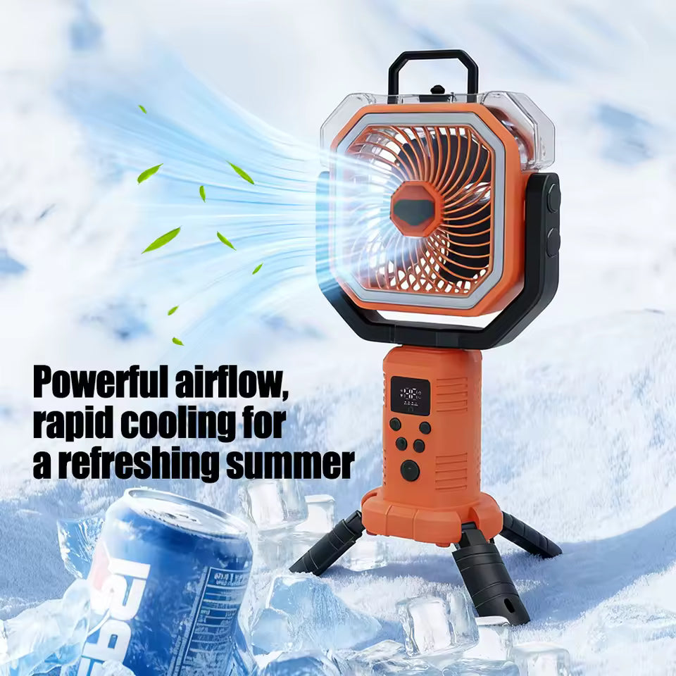 30000mAh Spray Mist Cooling Fan - Portable Rechargeable Fan with Remote