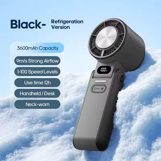 Portable Handheld Turbo Cooling Fan - 3600mAh Rechargeable Mini Fan