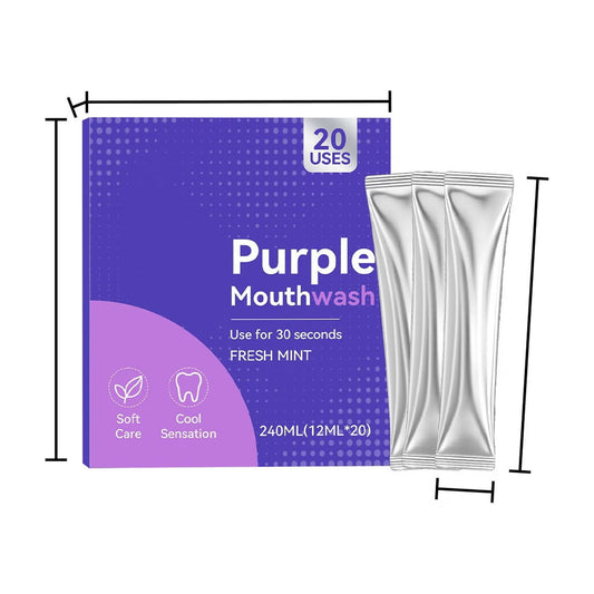 Purple Teeth Whitening Mouthwash - Stain Removal & Fresh Breath