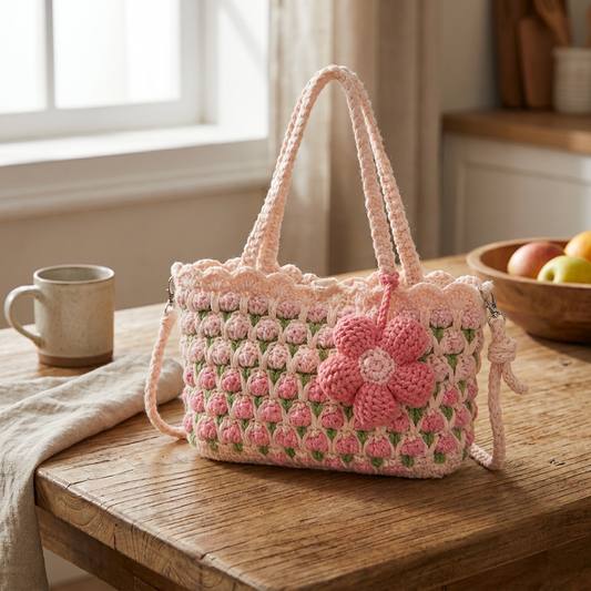 Flower Purse - Handmade Floral Handbag for Women