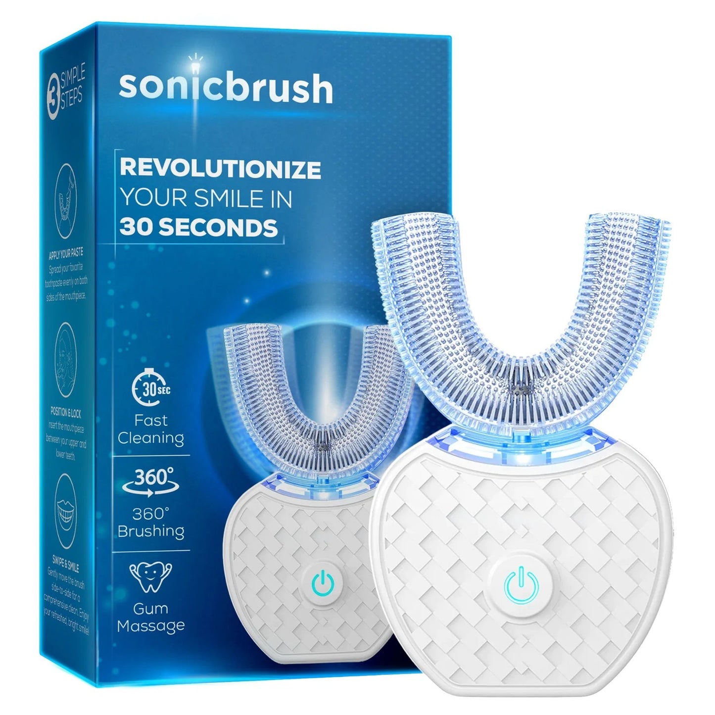 Sonic Brush® V5 - 360° Automatic Toothbrush | Clean All Teeth in 30 Seconds