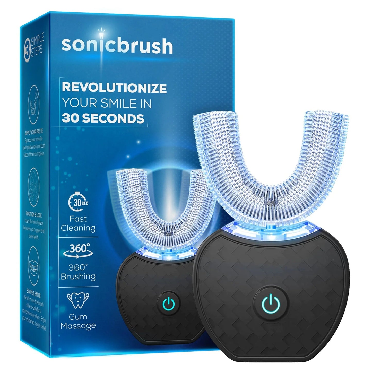 Sonic Brush® V5 - 360° Automatic Toothbrush | Clean All Teeth in 30 Seconds