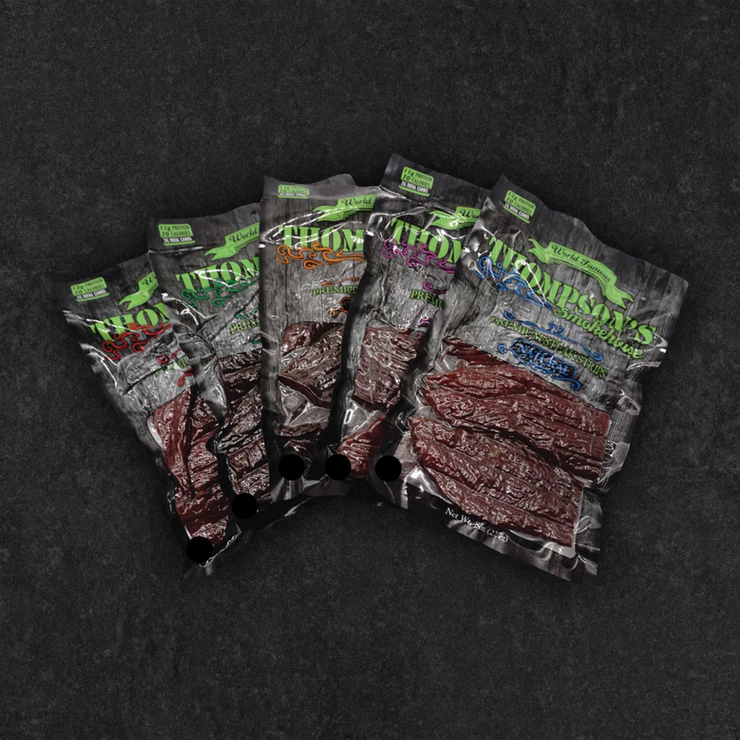 8oz 5 Flavor Pack - Premium Beef Jerky Variety Pack